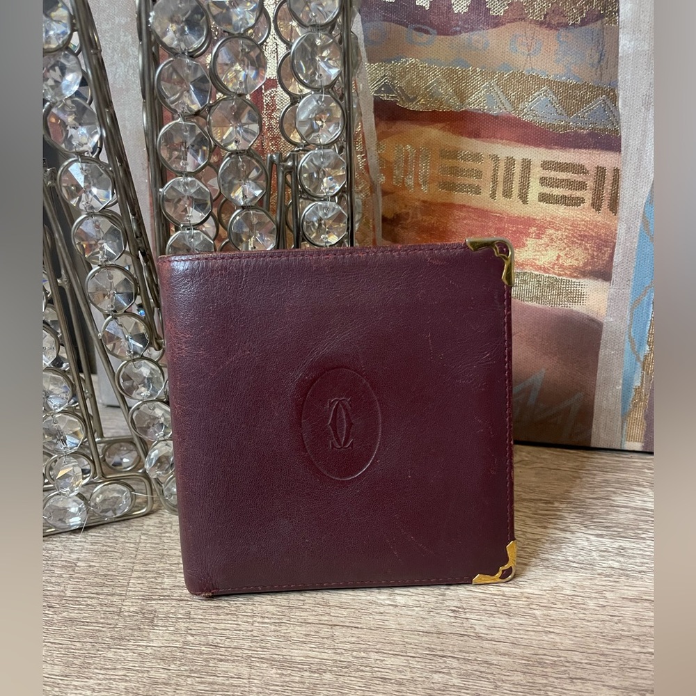 CARTIER Bi -fold Wallet Mastrin Bordeaux
Leather Authentic